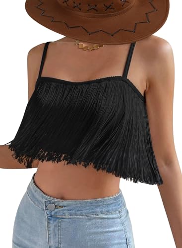 Ella Lust Womens Cowgirl Fringe Tank Top - Western Country Concert